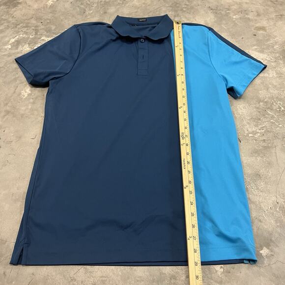 J.Lindeberg Men’s Regular Fit Polo Shirt Short Sleeve Blue Golf Size Large L - Picture 2 of 7
